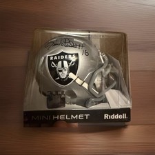Jim Plunkett Autographed Raiders Riddell Speed Mini Helmet COA Authentic NFL MVP