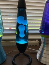 Mathmos Neo Lava Lamp Black With Blue/Turquoise Bottle