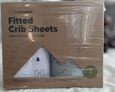 KeaBabies Fitted Crib Sheets   2 Pack Woodland Collection 