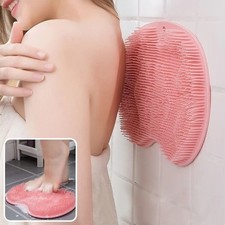 Share Shower Foot Scrubber Mat Back Washer Exfoliating Bath Wash Pad Wall Mounte