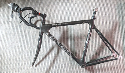 Trek 5200 56cm OCLV Carbon Frame w/ Fork & Handle Black Matte USA