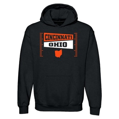 Cincinnati Football Field Block Hoodie - Black