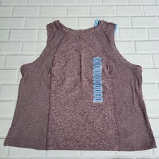 Member's Mark Soft Ribbed Cropped Tank Top Women's Size Large Purple