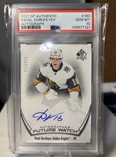 Pavel Dorofeyev 2021-22 UD SP Authentic Future Watch Auto FWA RC /999 PSA 10