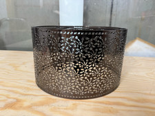 Moroccan Designed | Matt Bronze Metal Pendant Light Shade with Floral Decoration