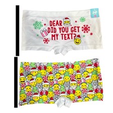 Oh-So Soft Seamless Shortie Dear Santa, Did You Get My Text Girls Sz 8/10 Years