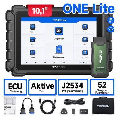 TOPDON One Lite Profi KFZ OBD2 Diagnosegerät ALLE System SGW-fähig Deutsch VW DE