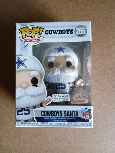 Funko Pop NFL dallas Cowboys santa Fanatics Exclusive 265
