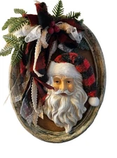 Santa Claus Oval Wall Plaque