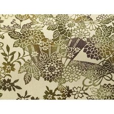 Heiwaya Kimono Small Pattern Dyed Fan Branch Flower Pure Silk Used Japan