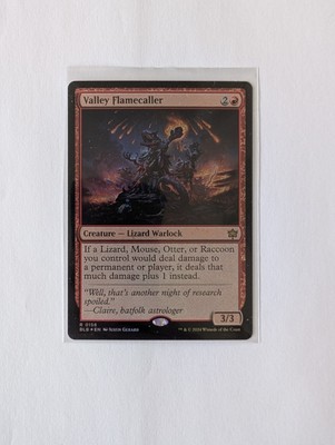 MtG Valley's Flamecaller Foil R 0158 BLB Bloomburrow Magic Gathering