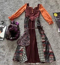 Spirit Disney Hocus Pocus Mary Sanderson Child Costume Dress Apron Wig 8-10
