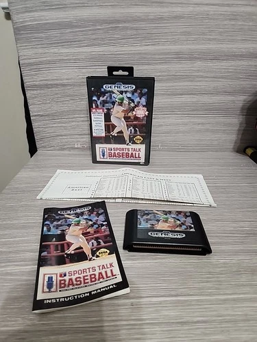 Sports Talk Baseball (Sega Genesis 1992) Authentic CIB Complete W/Statistics