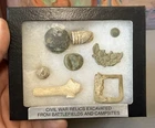 Lot 8 Early Civil War Battlefield Campsite Dug Relics Bullet Button Buckle L@@K