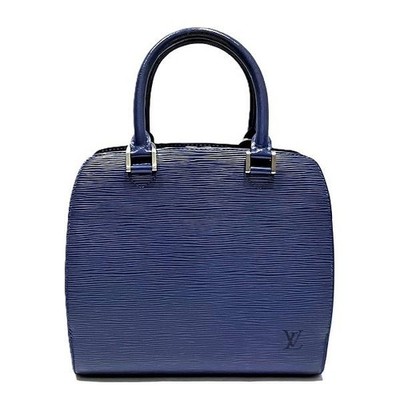 Louis Vuitton Epi Pont Neuf Bag Blue Leather Used Women's Handbag