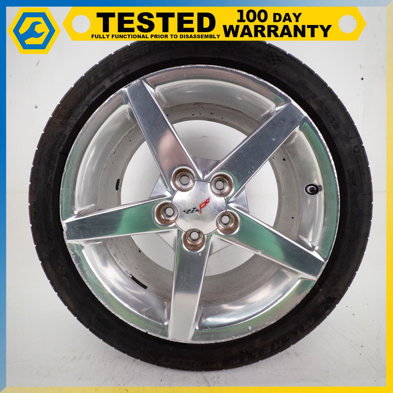 05-13 CHEVROLET CORVETTE C6 18x8.5/19x10 FRONT & REAR WHEEL RIM SET OEM