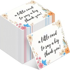 120 Pcs Thank You Cards for Small Business 3 x 3.5 Inch Mini Floral Thank You No