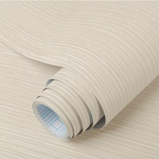 Beige Grasscloth Peel and Stick Wallpaper 17.7'' X 118'', Self-Adhesive Linen Vi