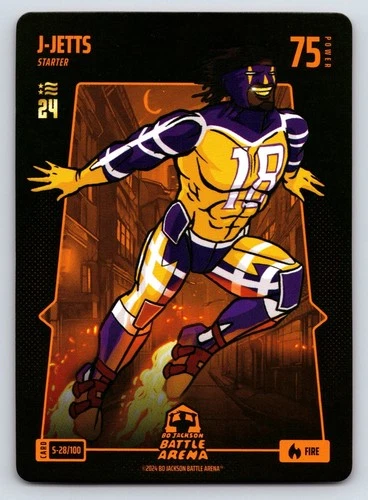 Bo Jackson Battle Arena J-Jetts FIRE #S-28 Justin Jefferson 2024 NSCC Exclusive