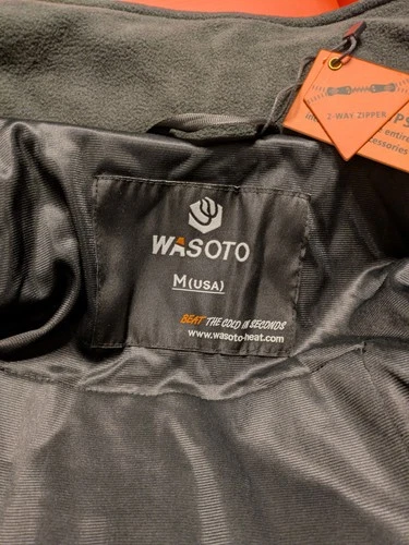 ​NEW WASOTO Heated Jacket Coat Softshell Black M (USA) w/ 3.7V 16000mAh Battery image 6