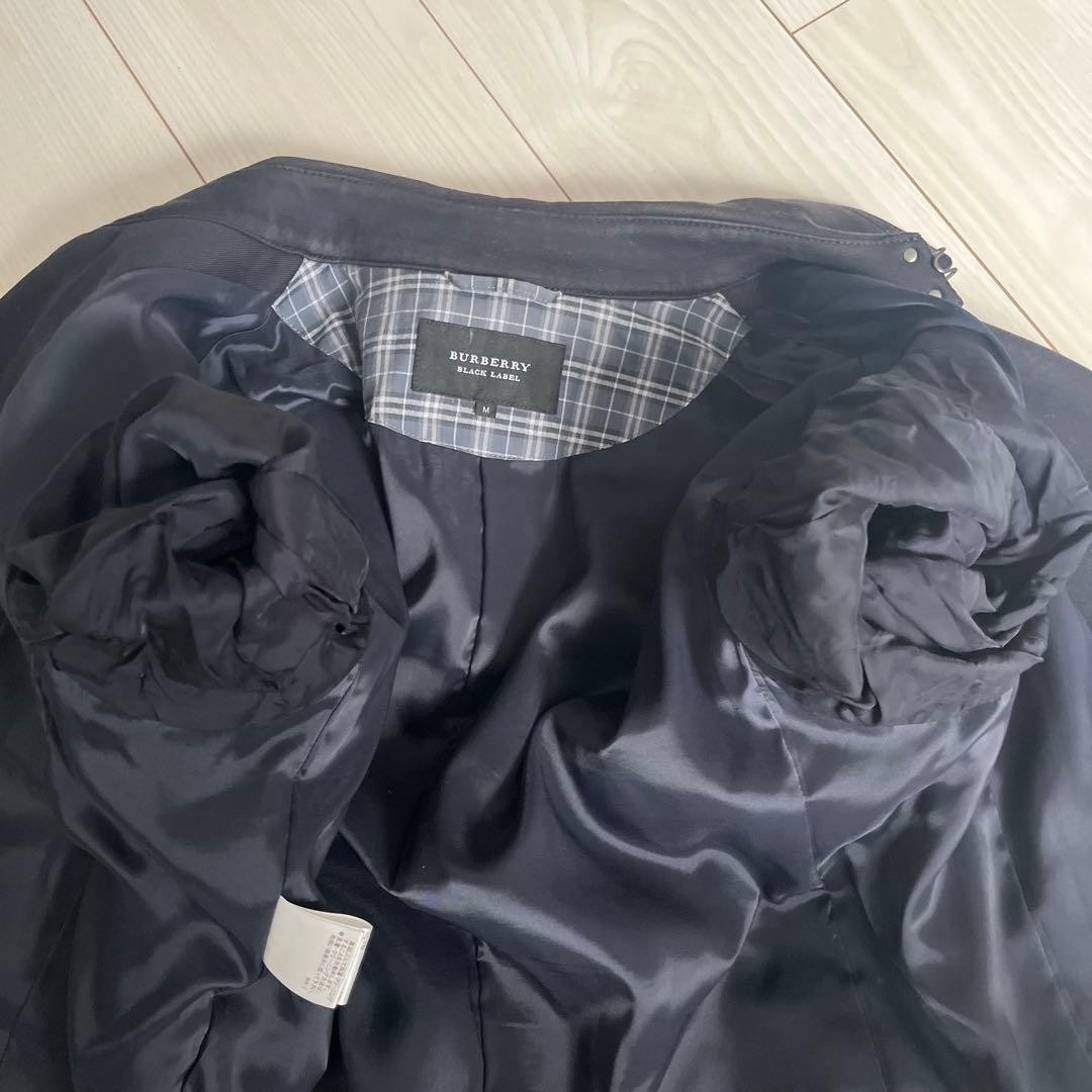 BURBERRY BLACK LABEL Peacoat Size M Black From Japan thumbnail 10