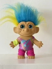 Headstart 2024 Troll Vinyl Figure - Blue Eyes Blue / Yellow Hair / Gym Outfit