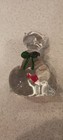 Glass Cat Figurine with Red Fish and Green Bow Paperweight — photo 5