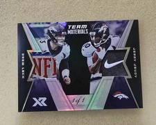 2020 Panini XR - Drew Lock Jerry Jeudy Team Materials Double Patch 1/1 