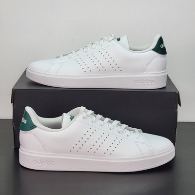 Adidas Advantage Men's Size 9 Athletic Shoes White Green Casual Sneakers