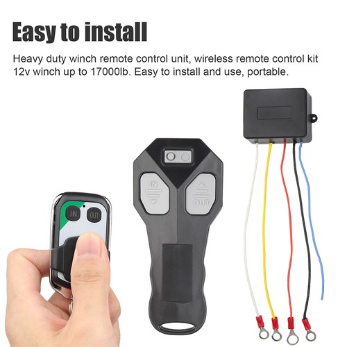 Wireless Winch Remote Control Kit DC 12V Switch Handset for Truck Jeep