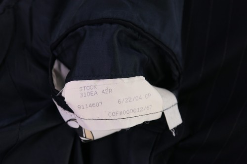 Miller Brothers Ltd Bespoke Navy Blue Chalkstripe Pinstripe 2-Btn Wool Suit 42R - Picture 9 of 10