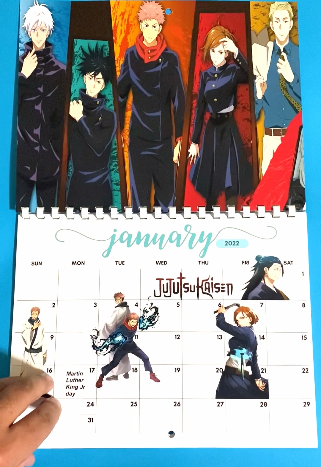 Moldura Jujutsu Kaisen PNG para Fazer Montagem Calendário 2024