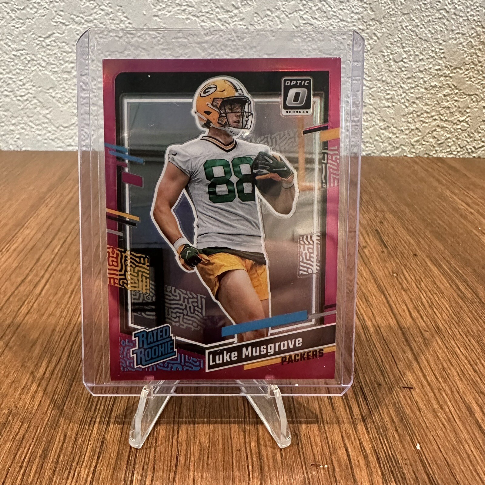 2023 Panini Donruss Luke Musgrave Pink Optic Preview Rated Rookie Packers #337