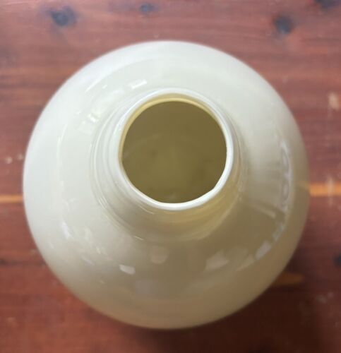 West Elm Tear Drop Cased Pale Green Glass Flower Squat Vase 5” Tall - Picture 2 of 6