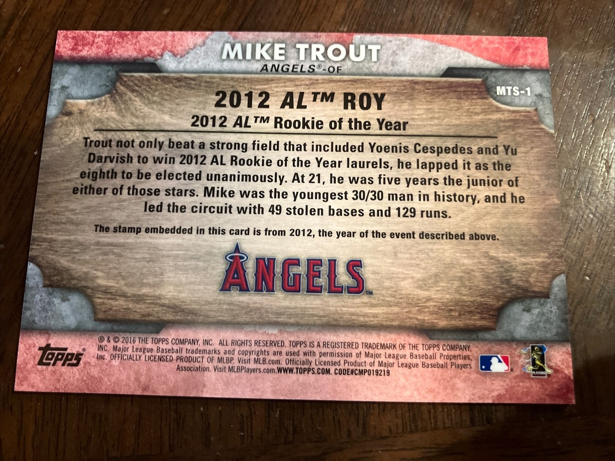 レア 2016 Topps マイク・トラウト 切手レリック CSG 9.5 Mike Trout Stamp Relic | 2016 Topps #MTS-1 Equality Forever | eBay