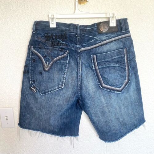 Vintage Akademiks Shorts Mens 34 Blue Y2K 90s Hip… - image 1