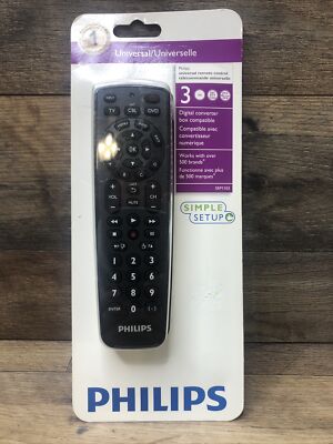 NEW Philips SRP2003/27 Perfect Replacement Universal Remote Control (Black)