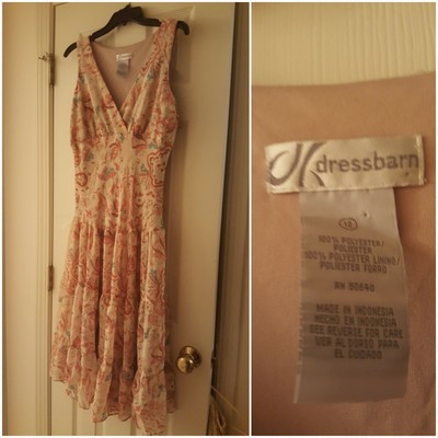 Dress Barn Size 12 Floral Dress With Ruffles Ebay