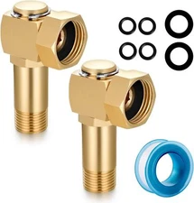 2-Pack Garden Hose Reel Replacement Parts - Swivel Elbow Connector Fittings