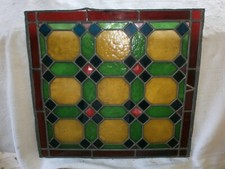 VITRAIL / VITRAUX/GEOMETRIQUE/51 x 47 cm/DECO/A ENCADRER /XXème/2 DISPONIBLES/2