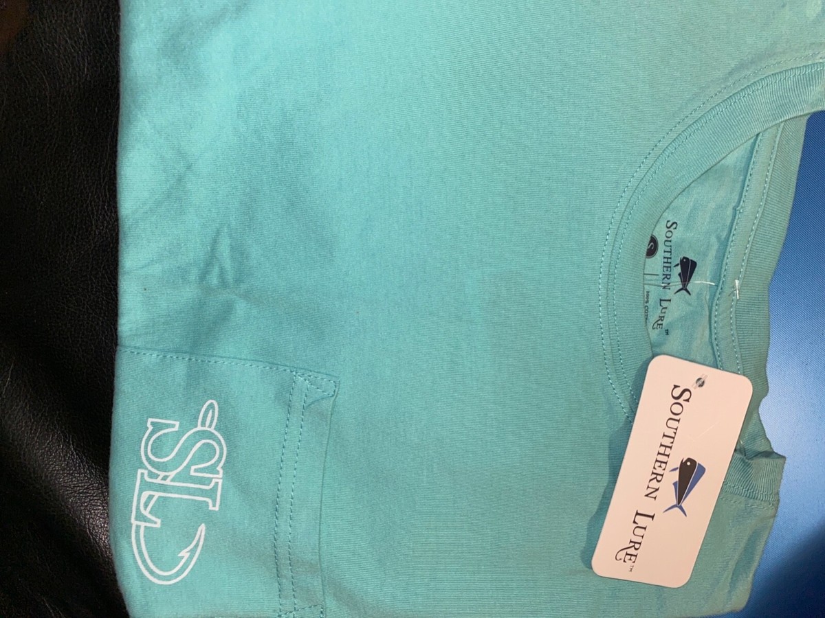 SOUTHERN LURE Men's Logo Shirt A Way Of Life 100% Cotton Teal
