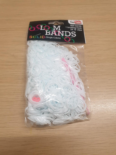 600 bandas de telar - un color blanco - 1 gancho de anudar y 24 clips S SOLO £3.15 - Imagen 7 de 12