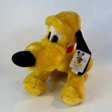 VTG Pluto Stuffed Animal Plush Sitting Dog Disney Store World Disneyland Parks