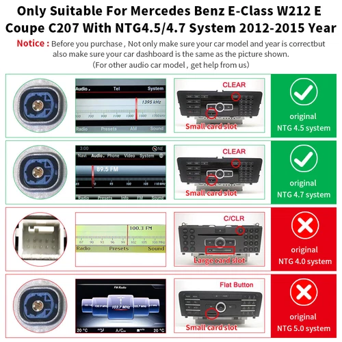 Wireless Carplay Linux Touch Screen For Benz E Class W212 2012-2015 NTG4.5/4.7 - Bild 2 von 21