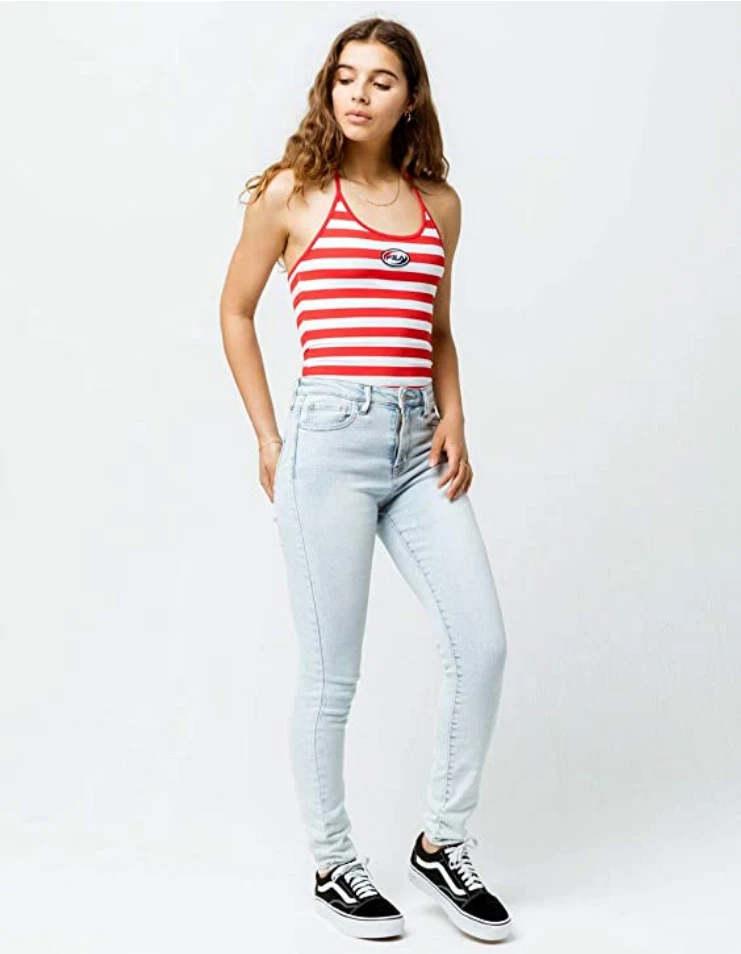 FILA Catalina Halter Bodysuit CHINESE RED WHITE Bodysuit ropa ni a jovencita M