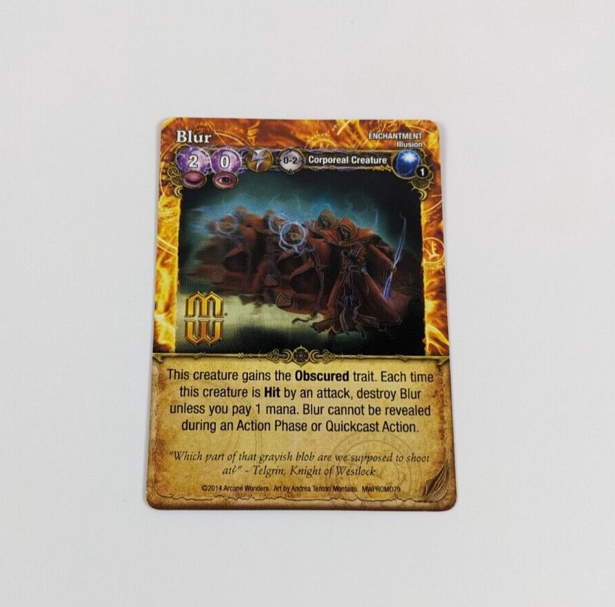 MAGE WARS ARENA Board Game BLUR Promo MWPROMO79 EX Arcane Wonders