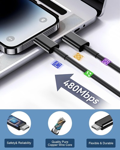 2024 New 45W USB-C Charger Super Fastfor Galaxy S24 Ultra/S23/Note 20/Note10 - Picture 7 of 17