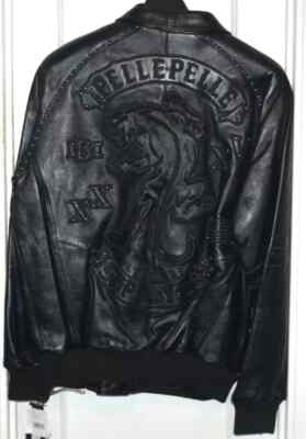 Men's-Pelle Pelle-Marc Buchanan-Leather Jacket-Black-Size 52