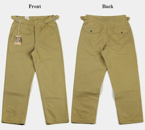 Frühling klassische britische Vintage Herren Militär Hose gerades Bein khaki Hose - Bild 12 von 18