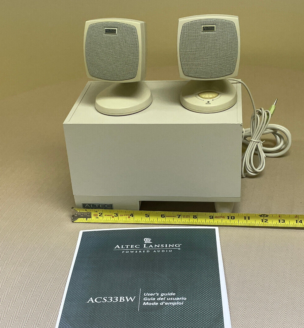 Altec Lansing ACS 33 Computer Speakers (Original owner no bleached